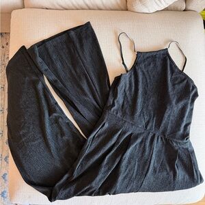 Cider Black Sleeveless Jumpsuit